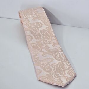 Brand Q Men's Micro Fiber Paisley Neck Tie Peach Formal Event Wedding‎ 61"x3.5"